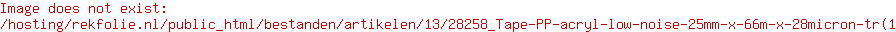 Tape PP acryl low noise 25mm x 66m x 28micron tr.