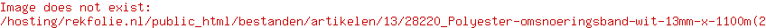 Polyester omsnoeringsband wit 16mm x 850m