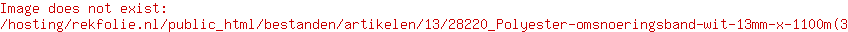 Polyester omsnoeringsband wit 16mm x 850m